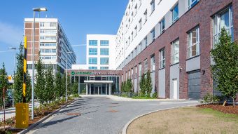 Außenansicht Asklepios Klinikum Harburg Haupteingang Asklepios Klinikum Harburg